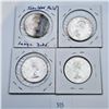 Image 2 : 1953, 1954 50 Cent Canadian 80% Silver Coins