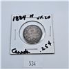 Image 1 : 1874H Canadian 25 Cent Sterling Silver Coin