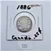 Image 1 : 1886 Canadian 25 Cent Sterling Silver Coin