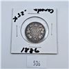 Image 1 : 1886 Canadian 25 Cent Sterling Silver Coin