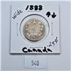 Image 1 : 1888 Canadian 25 Cent Sterling Silver Coin