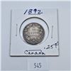 Image 1 : 1892 Canadian 25 Cent Sterling Silver Coin