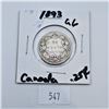 Image 1 : 1893 Canadian 25 Cent Sterling Silver Coin