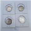 Image 2 : 1933, 1934, 1935, 1936 Canadian 25 Cent 80% Silver Coins