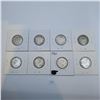 Image 2 : Eight Canadian 25 Cent 80% Silver Coins