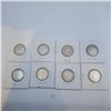 Image 2 : Eight Canadian 25 Cent 80% Silver Coins
