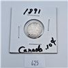Image 1 : 1891 Canadian 10 Cent Sterling Silver Coin