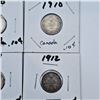 Image 3 : 1910, 1911, 1912 Canadian 10 Cent Sterling Silver Coins