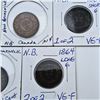 Image 4 : Seven New Brunswick, Nova Scotia One Cent Coins