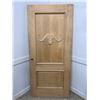 Image 1 : Wood Door w/ Carved Buffalo