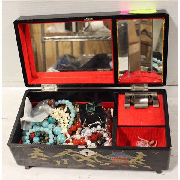 ESTATE JEWELRY BOX WITH CONTENTS