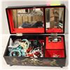 Image 1 : ESTATE JEWELRY BOX WITH CONTENTS