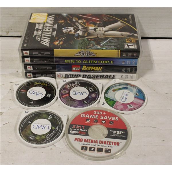 LOT OF 8 PSP GAMES 4 WITH CASES 4