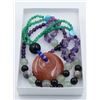 AMETHYST & MULLTI GEMSTONE BEAD NECKLACE