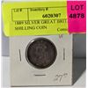 1889 SILVER GREAT BRITAIN 1 SHILLING COIN