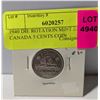 Image 1 : 1940 DIE ROTATION MINT ERROR CANADA 5 CENTS COIN