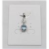Image 1 : #180-SKY BLUE TOPAZ & CZ PENDANT