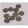 LOT OF 10 OLD CANADA KING GEORGE V 5 CENT COINS