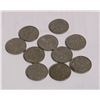 LOT OF 10 OLD CANADA KING GEORGE V 5 CENT COINS