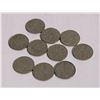 LOT OF 10 OLD CANADA KING GEORGE V 5 CENT COINS