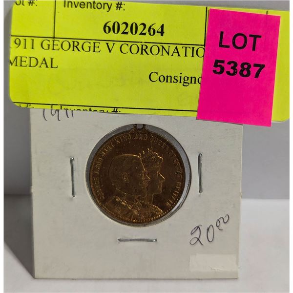 1911 GEORGE V CORONATION MEDAL