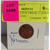 1964 EXTRA STEM ERROR CCANADA SMMALL 1c COIN