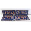 Image 1 : 1973 LICENSE PLATES ALBERTA SET OF 4