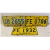 Image 1 : 1961 ALBERTA LICENSE PLATES SET OF 3