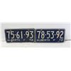Image 1 : 1972 ALBERTA LICENSE PLATES SET OF 2