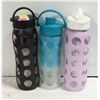 Image 1 : 3 GLASS LULULEMON WATER BOTTLES