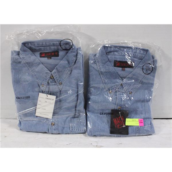 NEW MEN'S SHIRTS 2DENIM SIZE 3XL