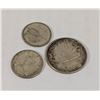 Image 1 : .45c FACE VALUE SILVER 1967 OLD CANADA COINS