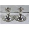Image 1 : STERLING STERLING SILVER WEIGHTED CANDLE HOLDERS