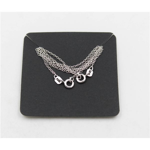 #127- STERLING SILVER NECKLACE  2 PCS /18"