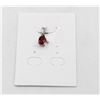 Image 1 : #110-UNHEATED  RED GARNET  & CZ GEMSTONE PENDANT