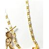 Image 3 : 20)  SET OF NATURAL PURPLE JADE AND GOLD TONE DROP