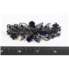 Image 1 : NEW ANTIQUE STYLE NAVY BLUE RHINESTONE FLOWER