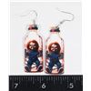 Image 1 : NEW CHILD'S PLAY THEME DROP EARRINGS