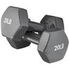 Image 1 : NEW AMAZON BASICS VINYL COATED 20LB BARBELLS