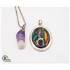 Image 1 : AMETHYST NECKLACE & COLORFUL PENDANT