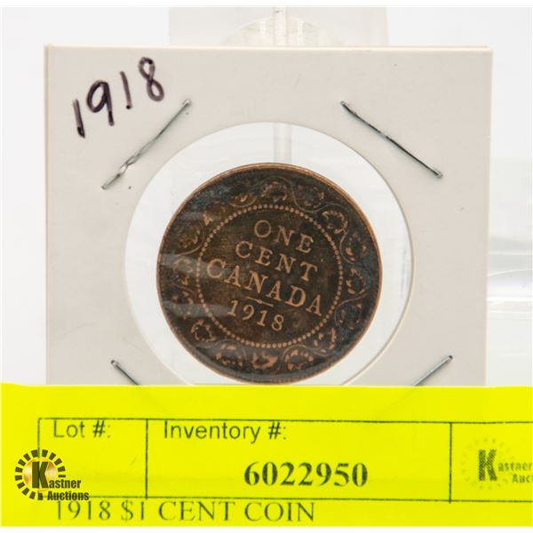 1918 $1 CENT COIN