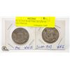 Image 1 : 1941 & 1943 SILVER 50 CENT PIECES
