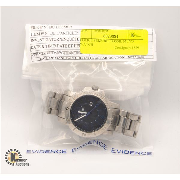 POLICE SEIZURE: FOSSIL MEN'S WATCH