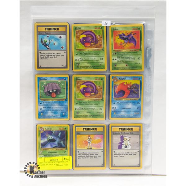 1995,96,98 POKEMON 54 VARIOUS CARDS