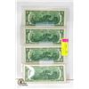 Image 2 : 4 MINT US $2 CONSECUTIVE NOTES