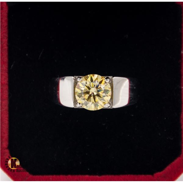 #878-CUSTOM HAND SET 3.00 CT GRA CERTIFIED