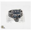 Image 1 : #895-NEW SKULL RING WITH BLUE EYES