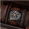 Image 1 : NEW 3 PC BROWN WATCH SET WITH DATE IN BOX