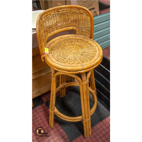 38 INCH RATTAN COUNTER STOOL