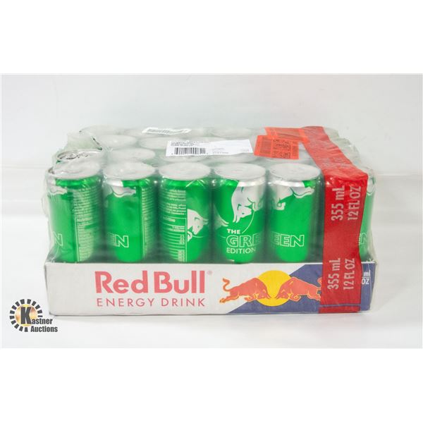 NEW CASE OF 23 RED BULL GREEN EDITION ENERGY DRINK